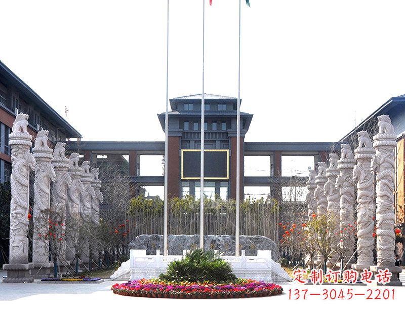 甘肃中国华表雕塑-校园园林广场景观装饰雕塑