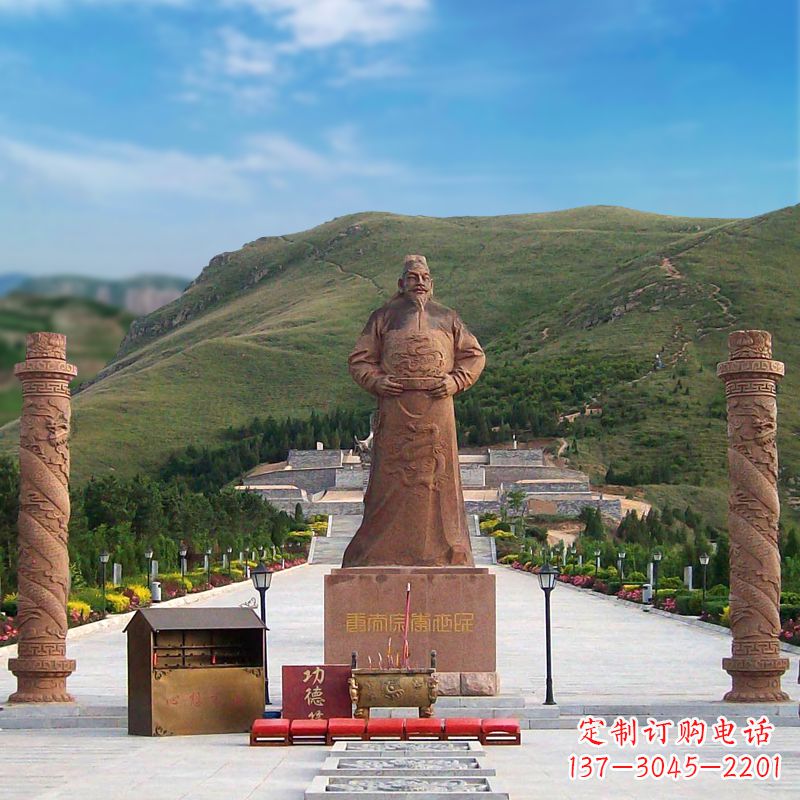 甘肃中国历史名人大型李世民景观雕塑
