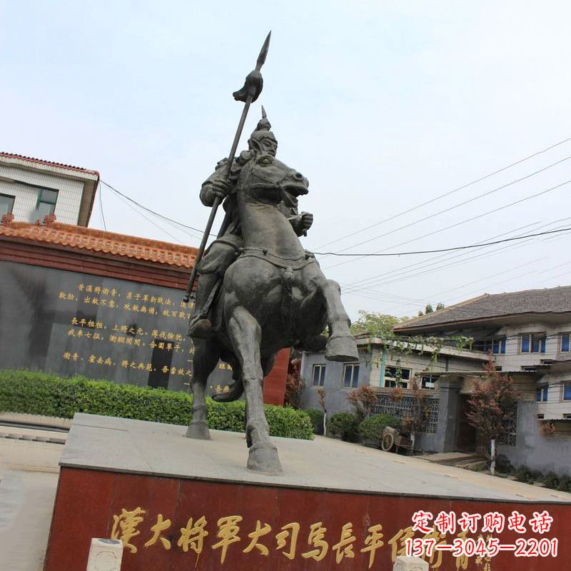 甘肃中国历史名人汉朝著名将领民族英雄卫青铜雕塑像