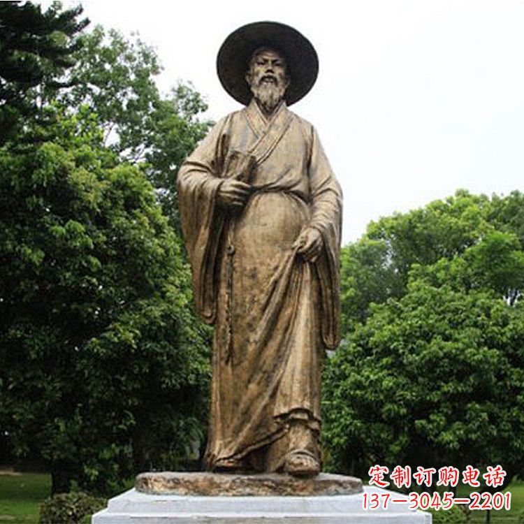 甘肃中国历史文化名人北宋文学家苏轼苏东坡铜雕像