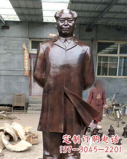 甘肃中国伟人毛泽东铜像