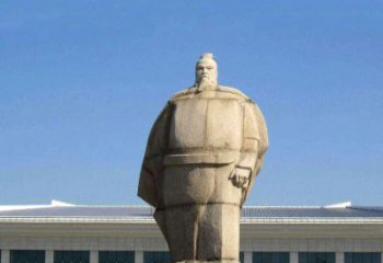 甘肃魏武帝曹操雕塑-城市名人中国古代人物石雕塑像