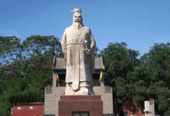 甘肃魏武帝曹操汉白玉石雕像-景区历史名人塑像