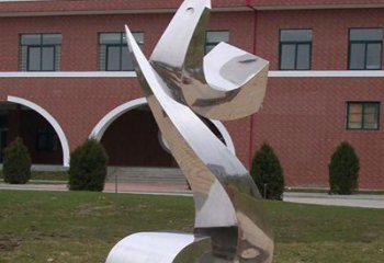 甘肃校园不锈钢海浪抽象雕塑
