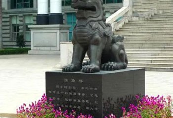 甘肃獬豸铜雕塑-法院门前神兽动物雕塑摆件