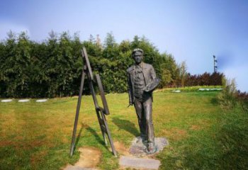 甘肃徐悲鸿城市雕塑公园铜雕像