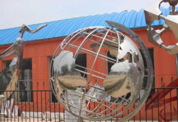 甘肃学校不锈钢地球仪雕塑