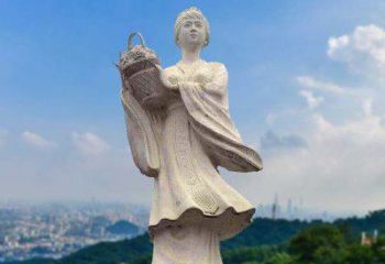 甘肃虞姬景观石雕像-景区园林古代美女雕塑
