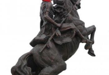 甘肃战士与马 铸铜雕塑