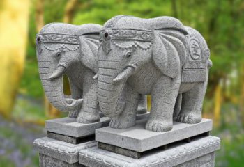 甘肃招财纳福石雕大象