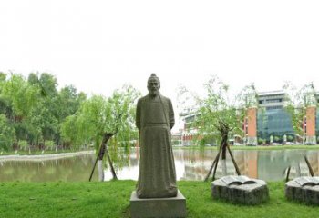 甘肃中国古代杰出的法医学家石雕宋慈雕塑像