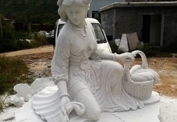 甘肃中国古代四大美女之西施汉白玉石雕塑