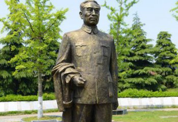 甘肃周总理伟人铜雕
