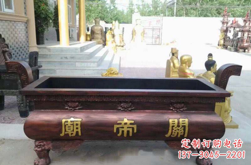 甘肃铸铜关帝庙香炉