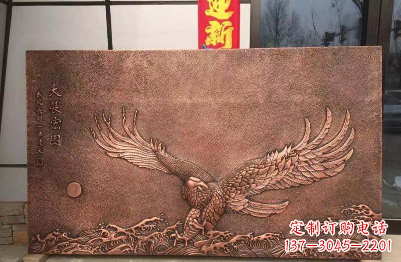 甘肃铸铜老鹰浮雕