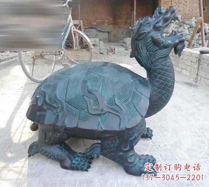 甘肃铸铜龙龟雕塑222