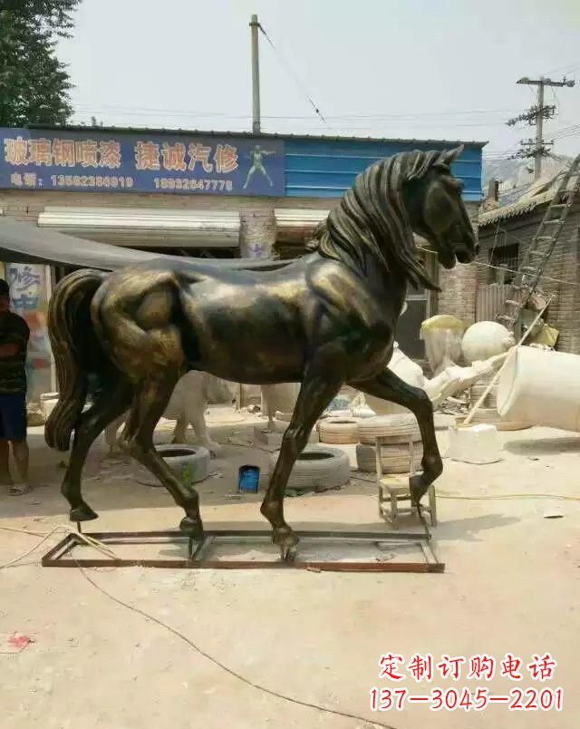 甘肃铸铜马雕塑