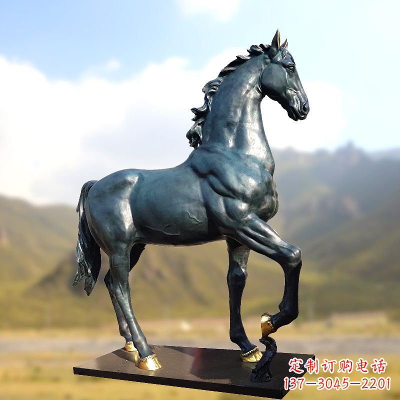 甘肃铸铜马铜雕塑