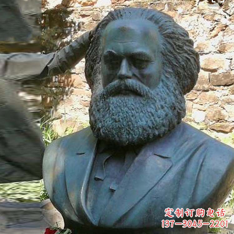 甘肃铸铜名人无产阶级导师马克思头像雕塑