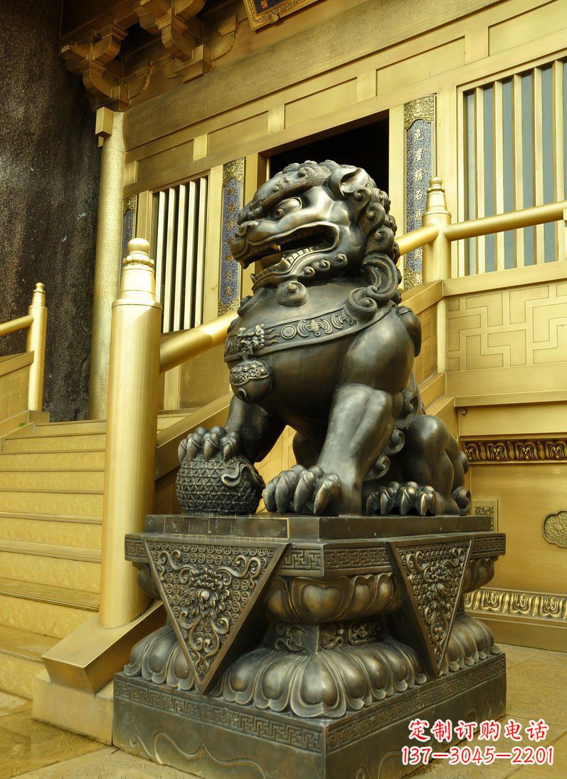 甘肃铸铜狮子北京狮铜雕