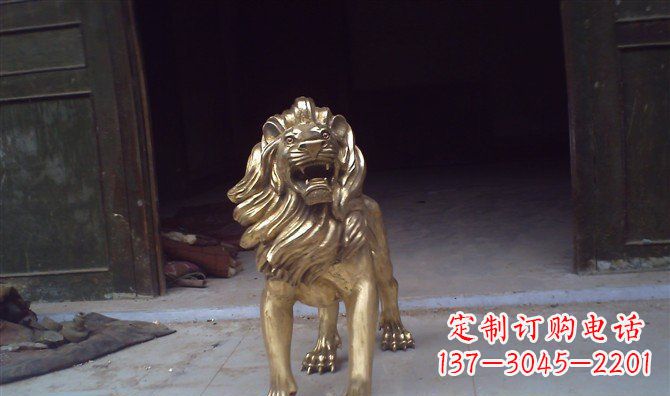 甘肃铸铜狮子西洋狮子铜雕