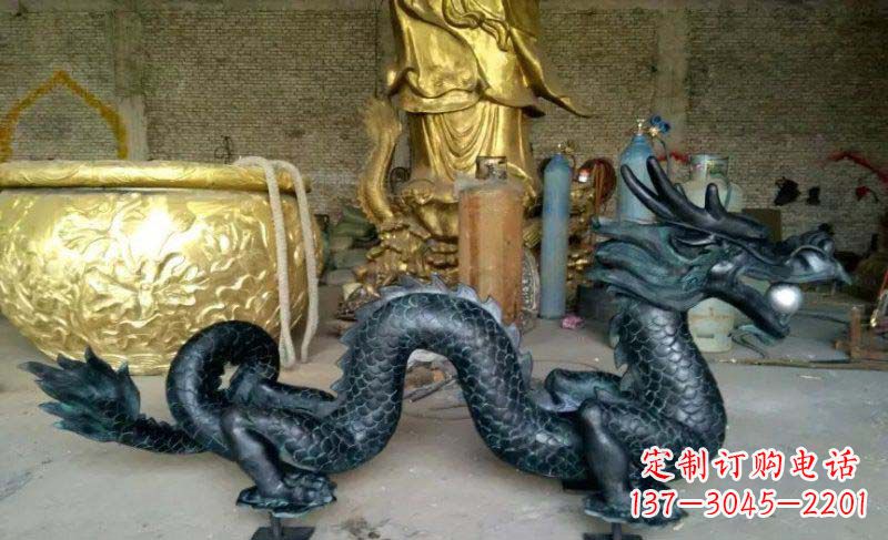 甘肃铸铜双龙戏珠广场铜雕