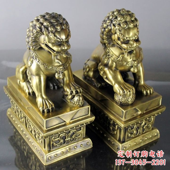 甘肃铸铜天安门狮子雕塑
