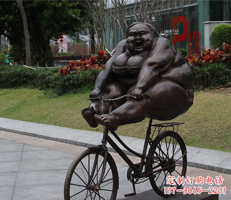 甘肃自行车铜雕