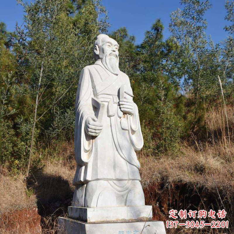 甘肃祖冲之汉白玉石雕像-公园景区中国古代名人雕塑