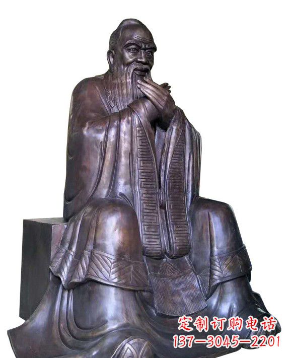 甘肃作揖孔子青铜像