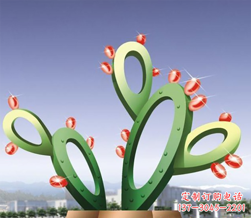 甘肃仙人掌不锈钢雕塑