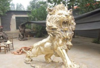 甘肃铸铜狮子铜雕 (3)