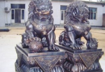 甘肃紫铜北京狮雕塑