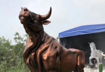 甘肃紫铜牛动物雕塑