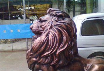 甘肃紫铜西洋狮子铜雕 (2)