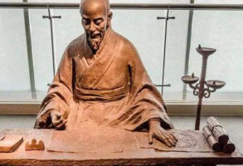 甘肃祖冲之圆周率情景小品雕塑-中国古代数学家著名历史人物