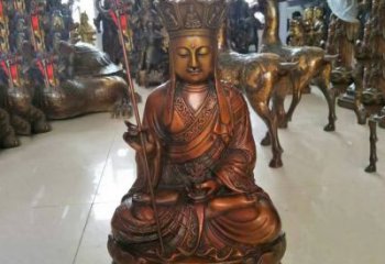 甘肃坐式地藏菩萨铜雕