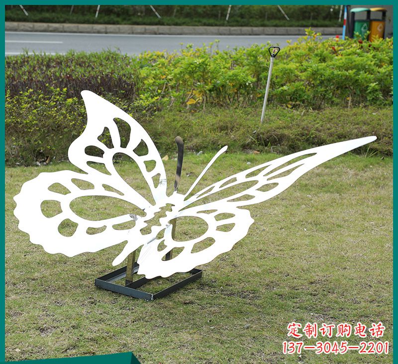 甘肃蝴蝶雕塑-公园景区创意不锈钢剪影蝴蝶雕塑