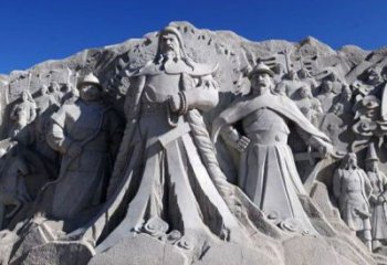 固始汗人物群雕塑-大型固始汗广场主题人物浮雕